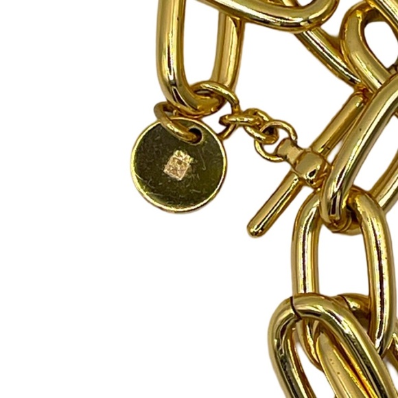 1AR by UnoAerre Rectangle Link Chain Bracelet Gold Plated Brass - Picture 4 of 4